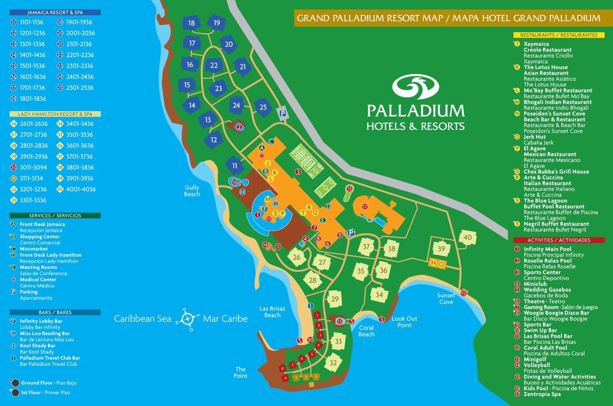 Mapę Grand palladium Jamaica resort