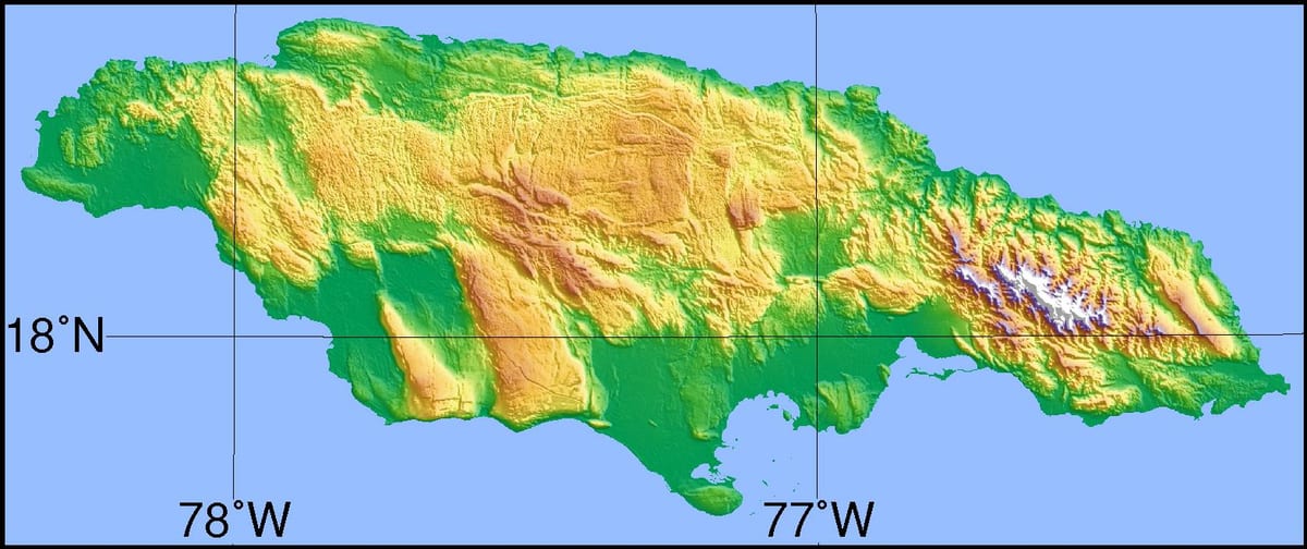 Mapa satelitarna Jamajka
