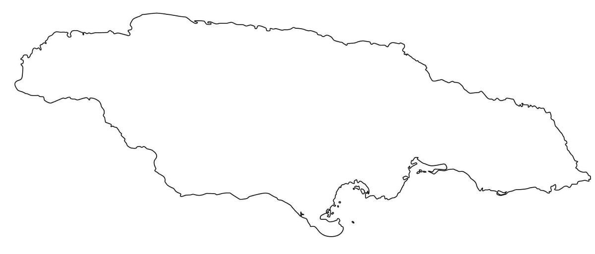 Mapa szkicu Jamajka
